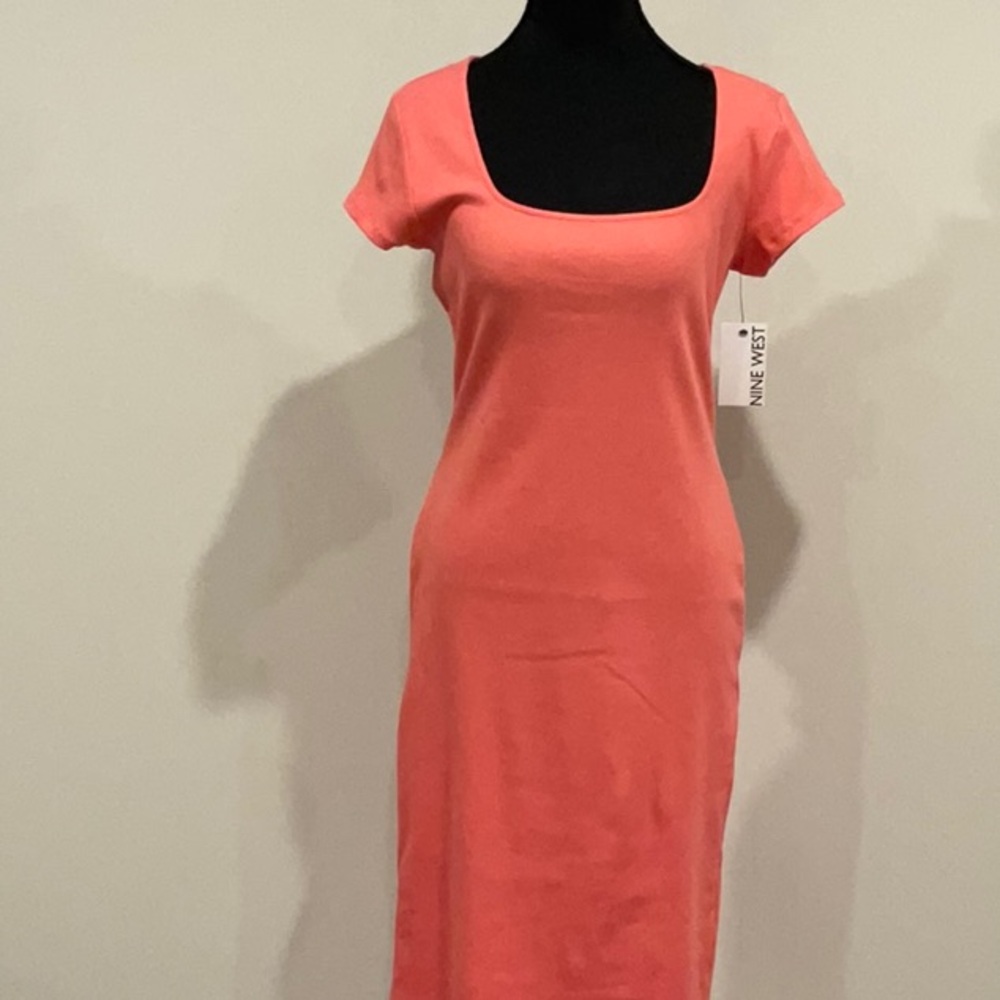 Nine West Pink Sheath Dress with Raglan Sleeves